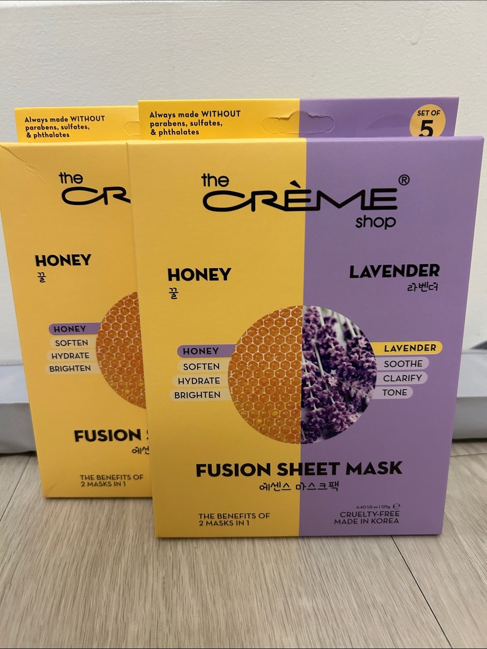 The Crème Shop (NWT) Honey & Lavender Fusion Sheet Mask – Set of 30